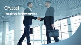  Presentation with partners - PPT layouts with business professionals - meeting of partners background and a  colored foreground