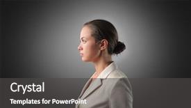  Presentation with business profile - Presentation theme with business profile - elegant businesswoman background and a  colored foreground