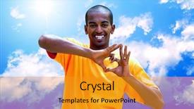  Presentation with business profile - Slides featuring business profile africa - headshot of a black man background and a  colored foreground