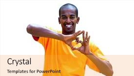  Presentation with business profile - Theme enhanced with business profile africa - headshot of a black man background and a  colored foreground