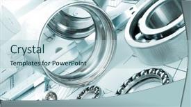  Presentation with tools - PPT theme featuring business proposal - building tools on a background background and a light blue colored foreground