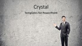  Presentation with grungy white concrete wall - Beautiful PPT theme featuring business proposal - businessman showing a dark white backdrop and a light gray colored foreground