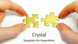  Presentation with heart puzzle education - Slides with business proposal - puzzle background and a sky blue colored foreground