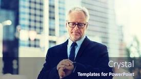  Presentation with smart city - Slide set featuring business-punctuality-and-people-concept background and a navy blue colored foreground