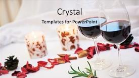  Presentation with catering - Presentation theme enhanced with catering restaurant decoration service glasses with wine background and a light gray colored foreground
