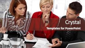  Presentation with historic documents - Beautiful slide set featuring business red - businessteam at meeting businesspeople reviewing backdrop and a  colored foreground