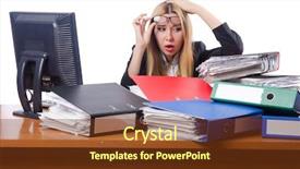  Presentation with white and black woman climbing ladders - PPT theme consisting of business red - woman businesswoman working isolated background and a tawny brown colored foreground