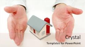  Presentation with real estate lending - PPT theme enhanced with business relocation - estate background house family safety background and a lemonade colored foreground