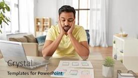  Presentation with home design - Cool new theme with business-remote-job-and-technology backdrop and a coral colored foreground