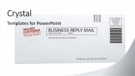  Presentation with mail - Slide set having business reply mail isolated background and a white colored foreground