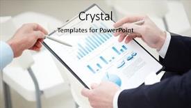  Presentation with business report - Audience pleasing slide set consisting of business report - close-up of graph and chart backdrop and a light gray colored foreground