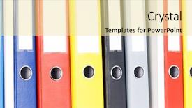  Presentation with business research - Amazing slide deck having business research - close-up of file folders backdrop and a blonde colored foreground