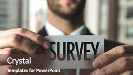  Presentation with survey - Slide deck having business research methodology - survey background and a tawny brown colored foreground