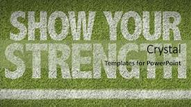  Presentation with soccer field - Beautiful slide set featuring reilience - soccer field with the text backdrop and a mint green colored foreground