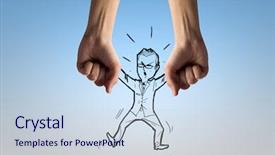  Presentation with human circulatory systemphisiology - Colorful theme enhanced with business risk - caricature of businessman and human backdrop and a  colored foreground