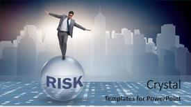  Presentation with uncertainty - Slides having business risk and uncertainty background and a teal colored foreground