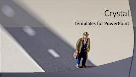  Presentation with journey - Amazing theme having business road maps - businessman on journey backdrop and a soft green colored foreground