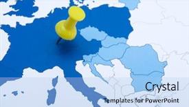  Presentation with business road map - Colorful PPT layouts enhanced with business road maps - map of europe backdrop and a light blue colored foreground