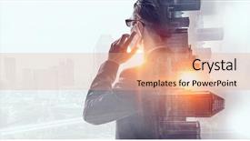  Presentation with city - Presentation theme having business rules - he is going to rule background and a coral colored foreground