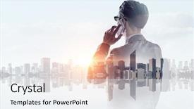  Presentation with city - Amazing presentation theme having business rules - he is going to rule backdrop and a white colored foreground