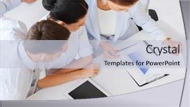  Presentation with team discussion - PPT layouts with business school and education concept background and a lemonade colored foreground