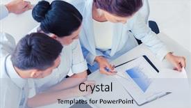  Presentation with team discussion - Cool new PPT layouts with business school and education concept backdrop and a light blue colored foreground