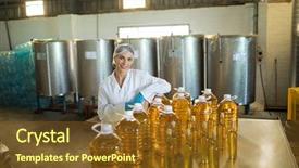  Presentation with leather craft work table - Amazing PPT layouts having business sealcoating - portrait of female worker sitting backdrop and a tawny brown colored foreground
