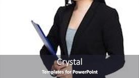  Presentation with secretary - Presentation having business secretary with clipboard background and a wine colored foreground