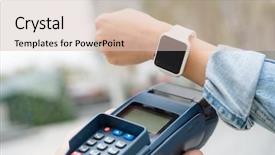  Presentation with pos - Cool new presentation with business sense - smart wtach pay with pos backdrop and a lemonade colored foreground