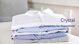  Presentation with red white blue business - Beautiful slides featuring business shirts on white table backdrop and a  colored foreground