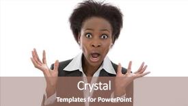  Presentation with black business - Presentation consisting of business shocked black woman speechless background and a coral colored foreground