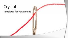  Presentation with thread - Audience pleasing slides consisting of needle and thread on white backdrop and a white colored foreground