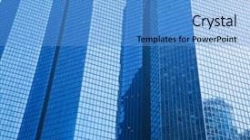  Presentation with blue financial - Presentation theme having architecture in blue tint perfect background and a light blue colored foreground