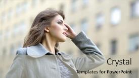  Presentation with live amd - Beautiful PPT layouts featuring business soaring - portrait of girl enjoying live backdrop and a mint green colored foreground