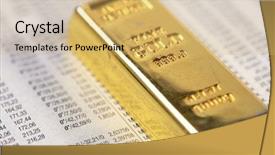  Presentation with bar - Audience pleasing slide set consisting of business solid color - gold bar concept backdrop and a  colored foreground