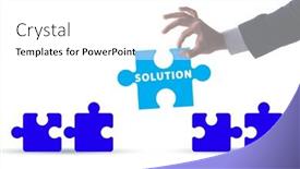  Presentation with solution - Presentation enhanced with business-solution-concept-with-jigsaw background and a white colored foreground