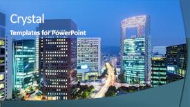  Presentation with city of phoenix - Amazing slides having business south korea - seoul city backdrop and a teal colored foreground