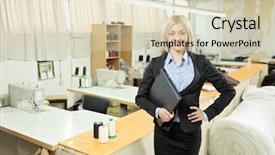  Presentation with textile industry - PPT layouts featuring business standing inside a textile background and a soft green colored foreground