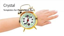  Presentation with gold start - Amazing slides having business start gold - hand and alarm clock backdrop and a white colored foreground