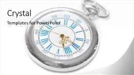  Presentation with retro television knobs isolated - Theme consisting of business start gold - retro watch isolated on white background and a white colored foreground