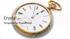  Presentation with retro television knobs isolated - Slides featuring business start gold - retro watch isolated on white background and a white colored foreground