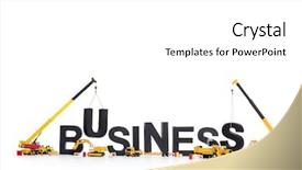  Presentation with start construction - Colorful slide set enhanced with business start up concept black backdrop and a white colored foreground