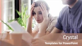  Presentation with problem solving - Beautiful slide deck featuring business startup and people concept backdrop and a coral colored foreground