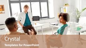  Presentation with team planning - Colorful PPT layouts enhanced with business startup planning and people backdrop and a  colored foreground