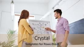  Presentation with team planning - Colorful PPT layouts enhanced with business startup planning strategy backdrop and a coral colored foreground