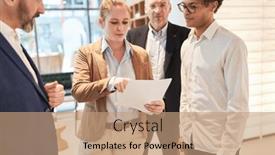  Presentation with team planning - PPT theme having business-startup-team-people background and a coral colored foreground