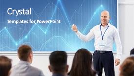  Presentation with diagram - PPT theme consisting of business statistics and people concept background and a teal colored foreground