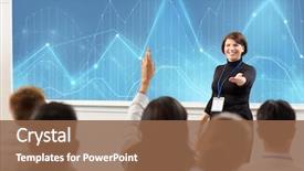  Presentation with questions - Slides enhanced with business statistics and people concept background and a  colored foreground