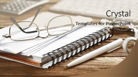  Presentation with life - Cool new PPT layouts with business still life concept mixed media backdrop and a soft green colored foreground