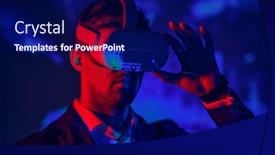  Presentation with information technologies - PPT layouts enhanced with business-strategies-and-tactics background and a navy blue colored foreground